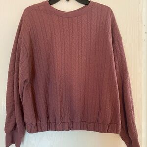 Mauve knitted sweatshirt